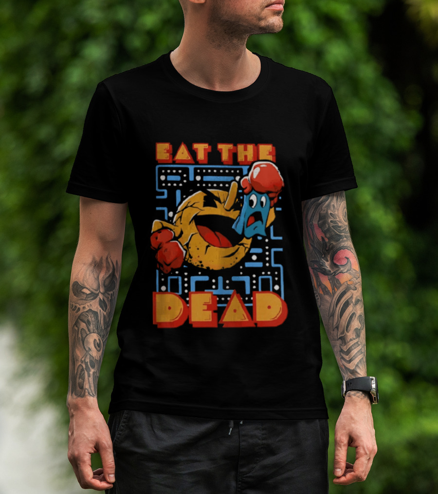 Eat The Dead Pac Man Ghost Maze Retro Gaming T-Shirt