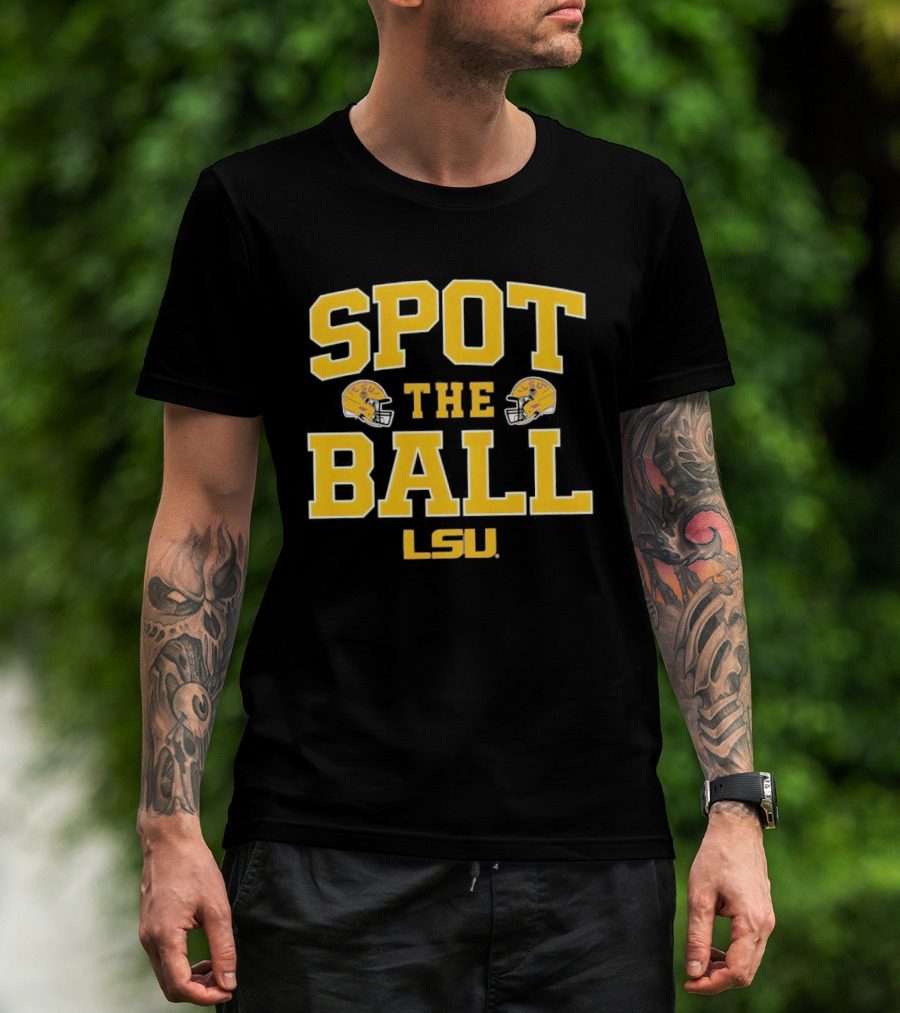 LSU Tigers Spot The Ball Football Helmets T-Shirt