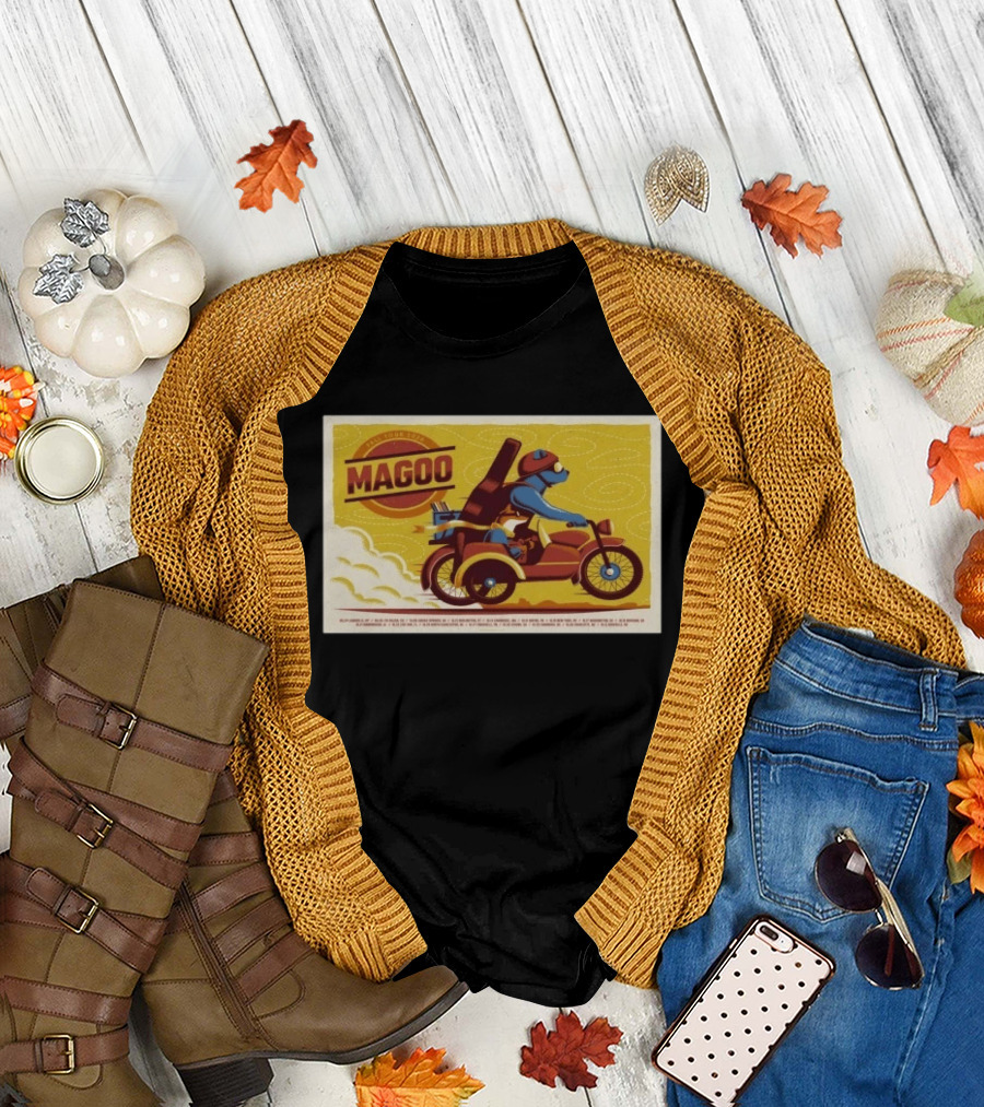 Magoo Fall Tour 2026 North American Concert Limited Edition Motorcycle Bear T-Shirt