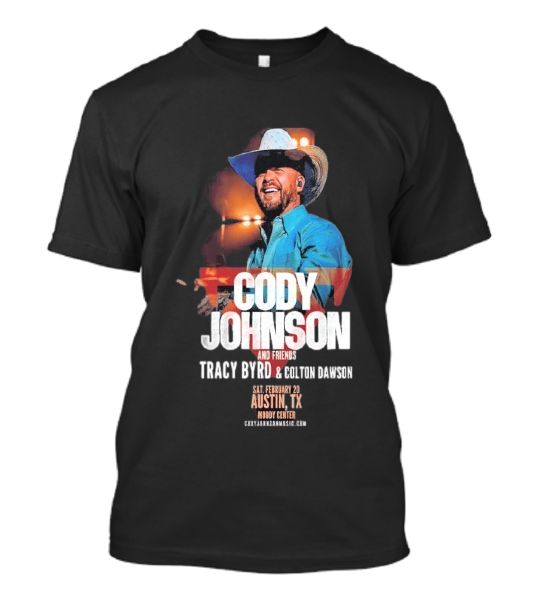 Cody Johnson And Friends Tracy Byrd Colton On Saturday February 20 Austin TX Moody Center T-Shirt