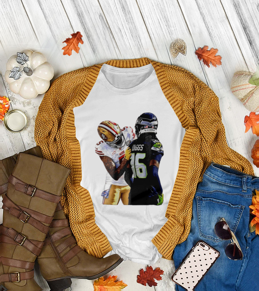 49ers Vs Seahawks NFL Showdown Player Diggs Number 16 Sports Moment T-Shirt