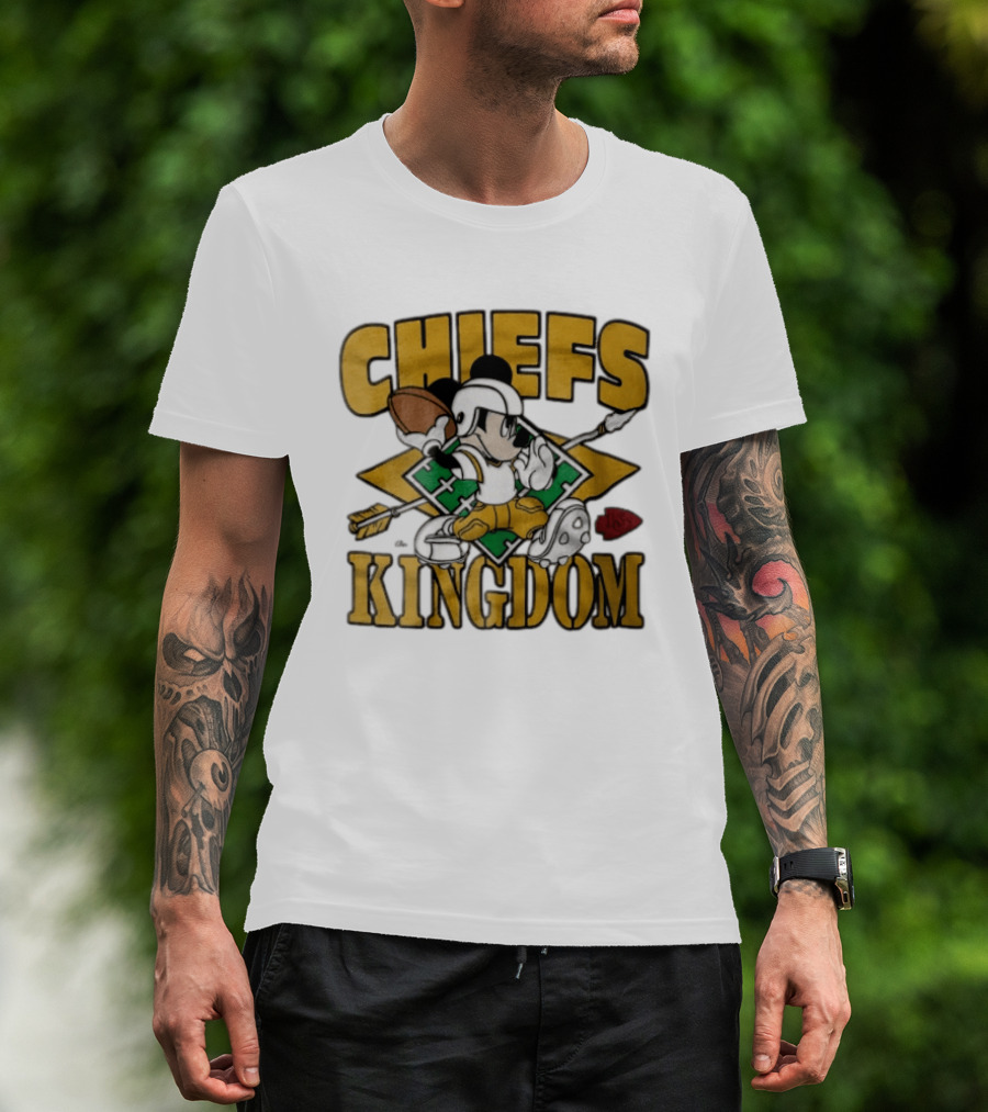 Chiefs Kingdom Disney Mickey Mouse Kansas City Football T-Shirt