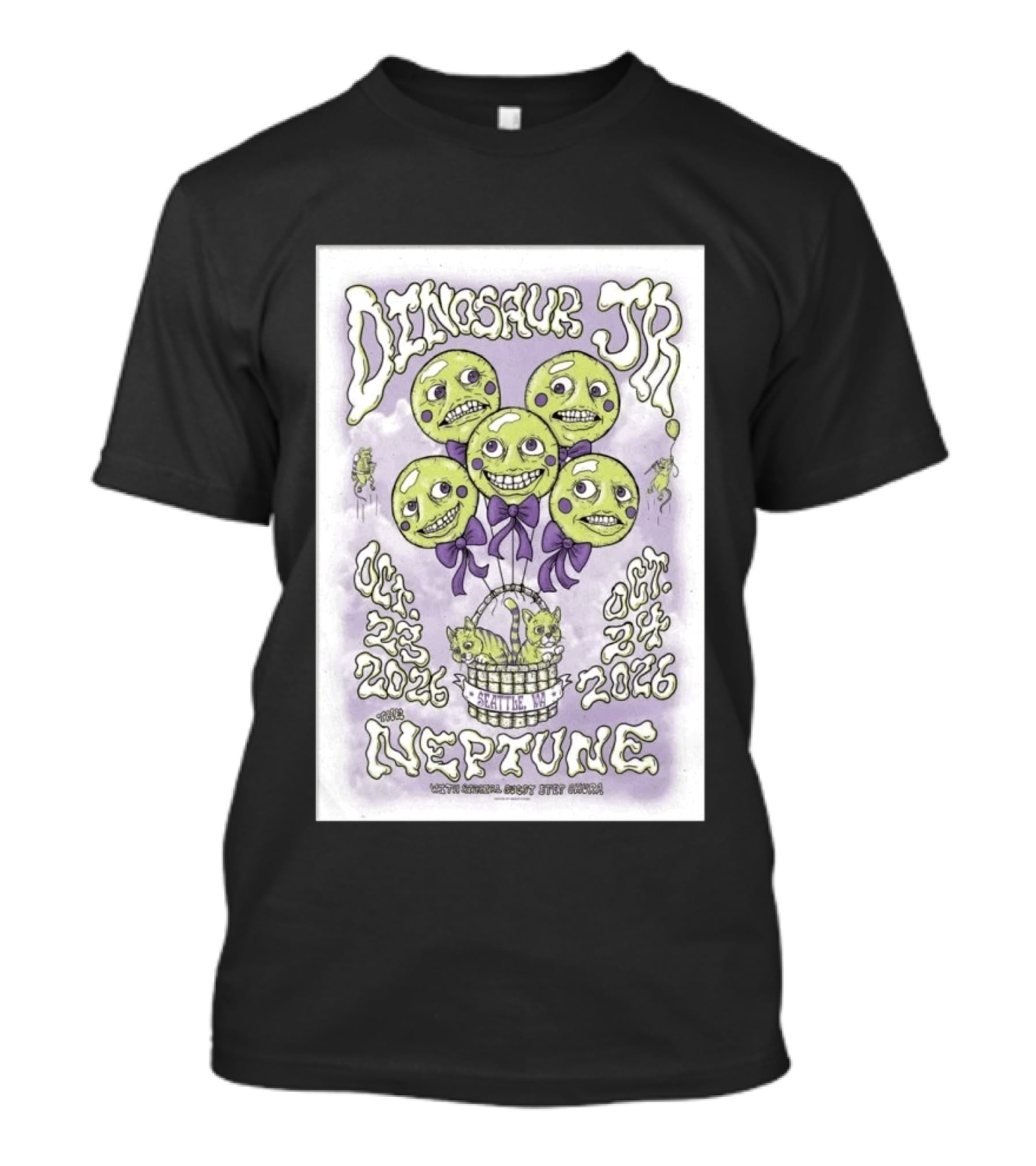Dinosaur Jr Seattle WA October 23 24 2026 The Neptune Special Guest Stef Chura Show T-Shirt