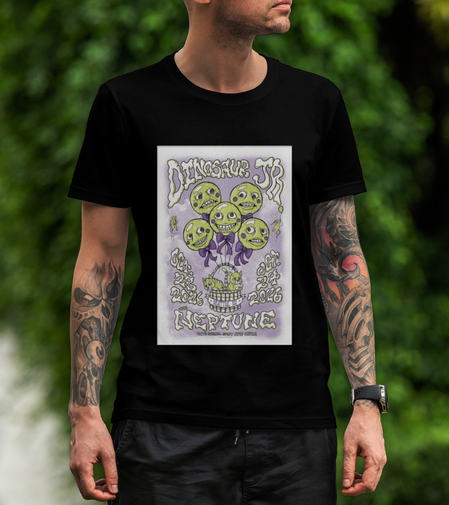 Dinosaur Jr Seattle WA October 23 24 2026 The Neptune Special Guest Stef Chura Show T-Shirt