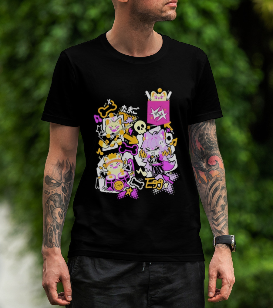 OverEzEggs Aspiring Idol Gamersupps Lucky Cat Gaming Power T-Shirt