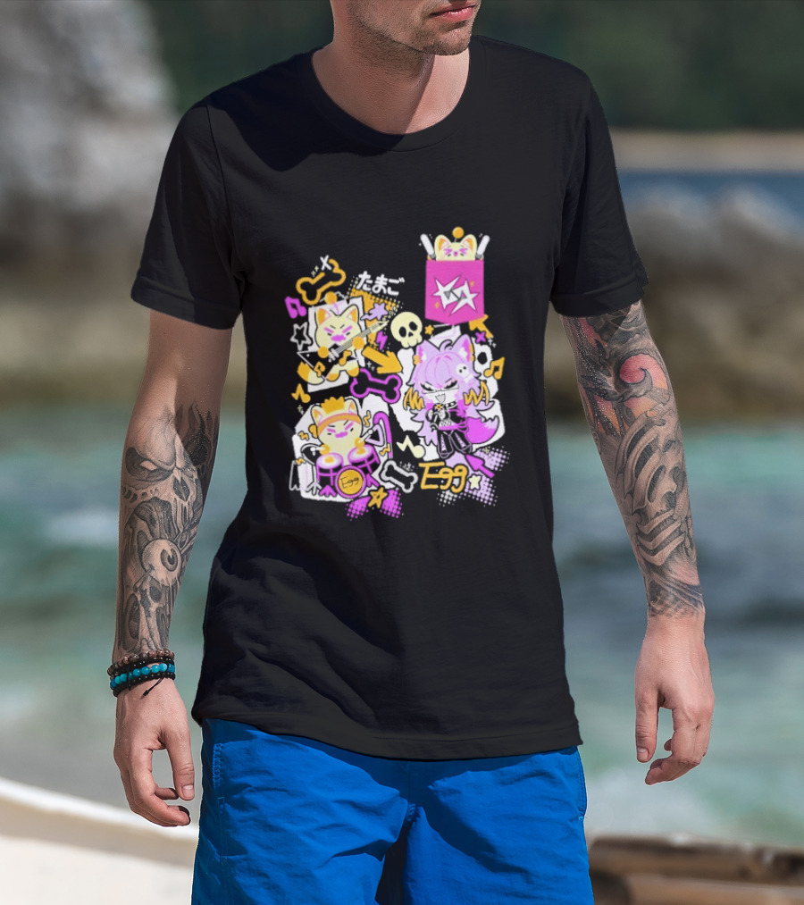 OverEzEggs Aspiring Idol Gamersupps Lucky Cat Gaming Power T-Shirt