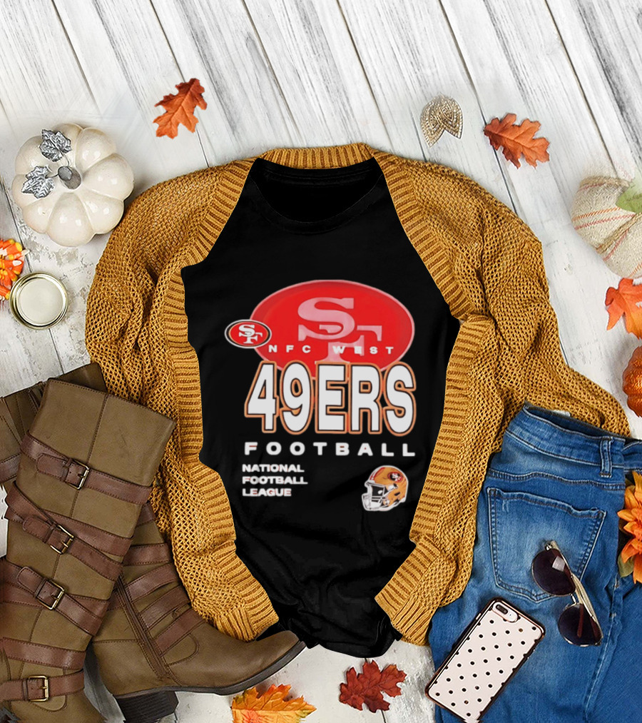 San Francisco 49ers NFC West Football National Football League 49ers Helmet T-Shirt