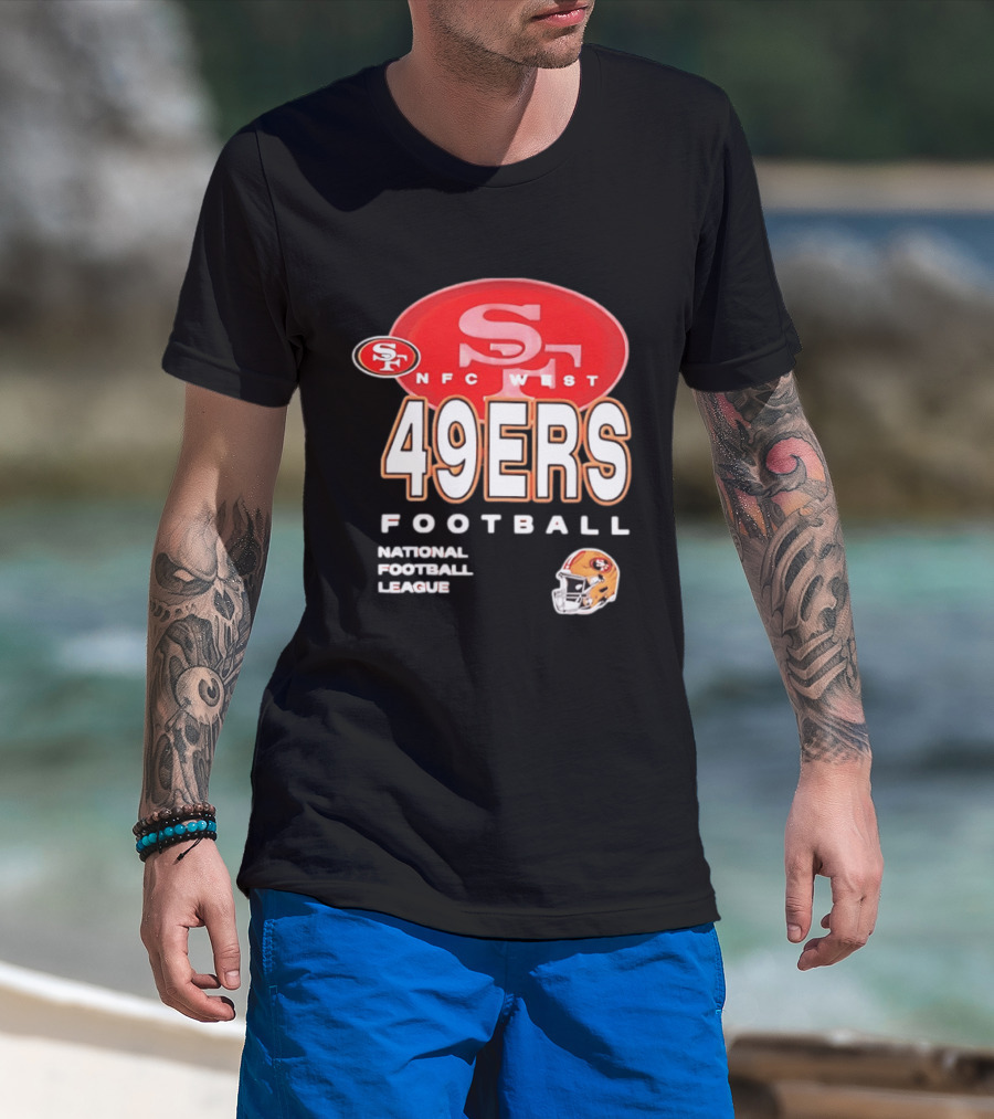 San Francisco 49ers NFC West Football National Football League 49ers Helmet T-Shirt