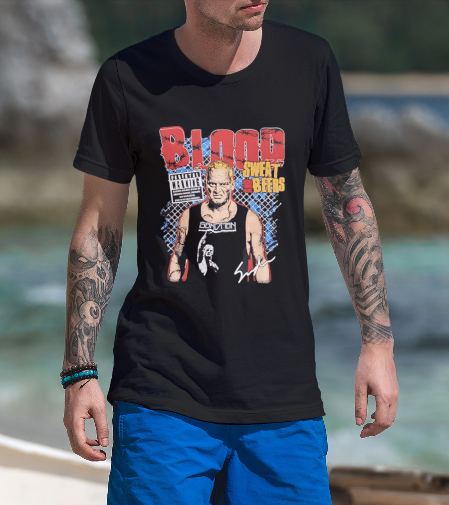 Sandman Blood Sweat And Beers Parental Advisory T-Shirt