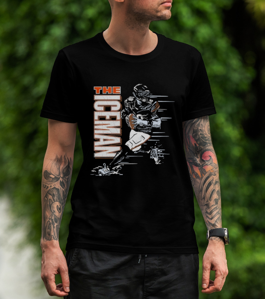 The Iceman Caleb Williams Chicago Bears Football Player Action T-Shirt
