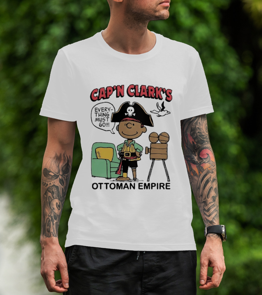 Cap'n Clark's Everything Must Go Ottoman Empire Pirate Charlie Brown T-Shirt