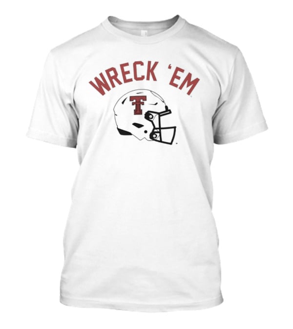 Texas Tech Red Raiders Wreck 'Em Football Helmet T-Shirt