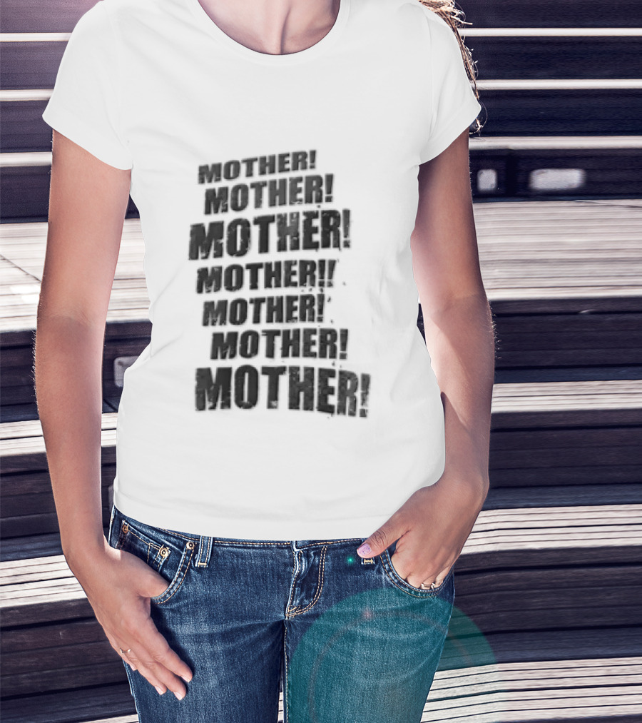 Tinashe Mother Mother Repetitive Bold Text Black T-Shirt