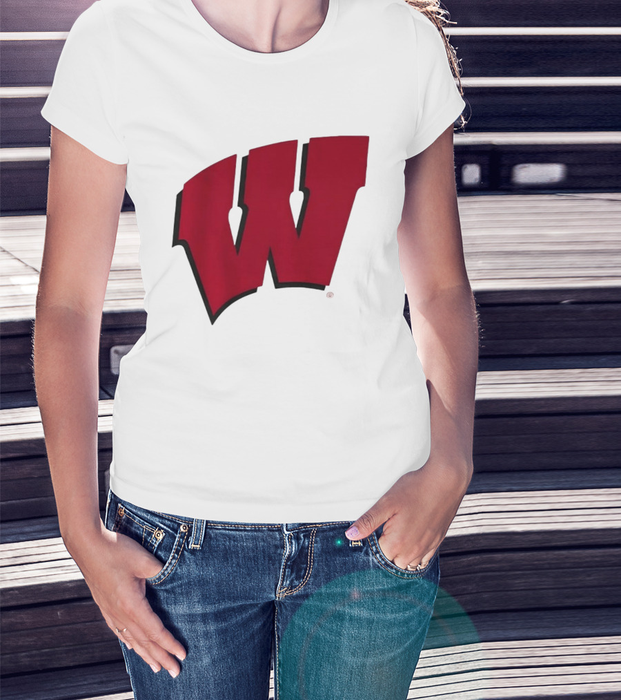 Wisconsin Badgers Red Motion W T-Shirt