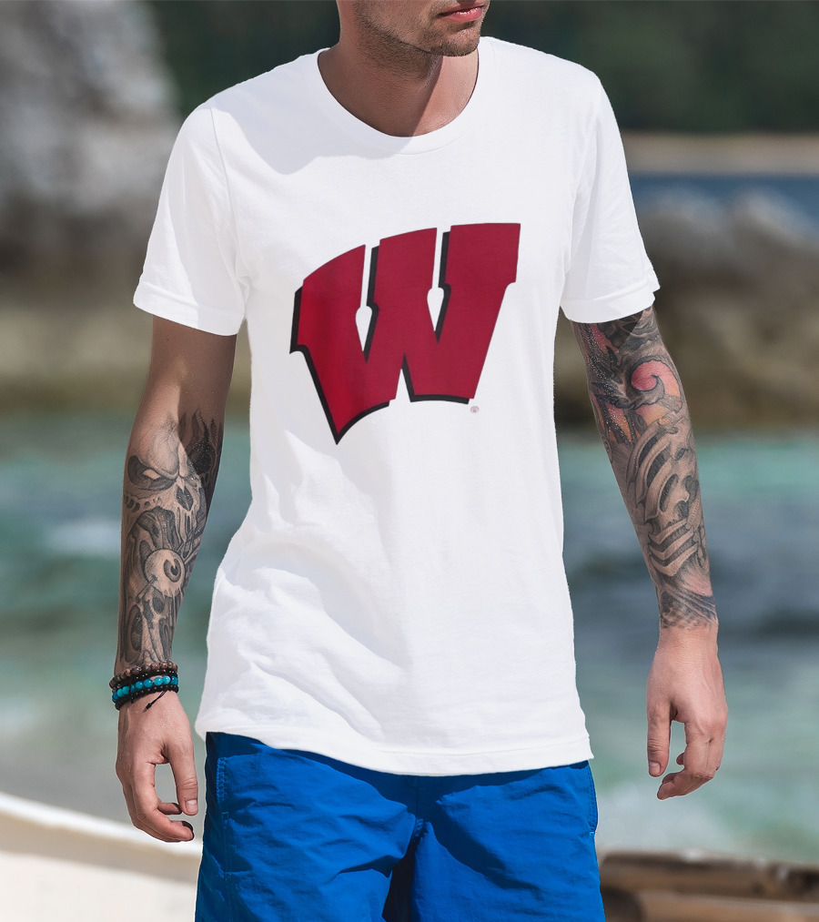 Wisconsin Badgers Red Motion W T-Shirt