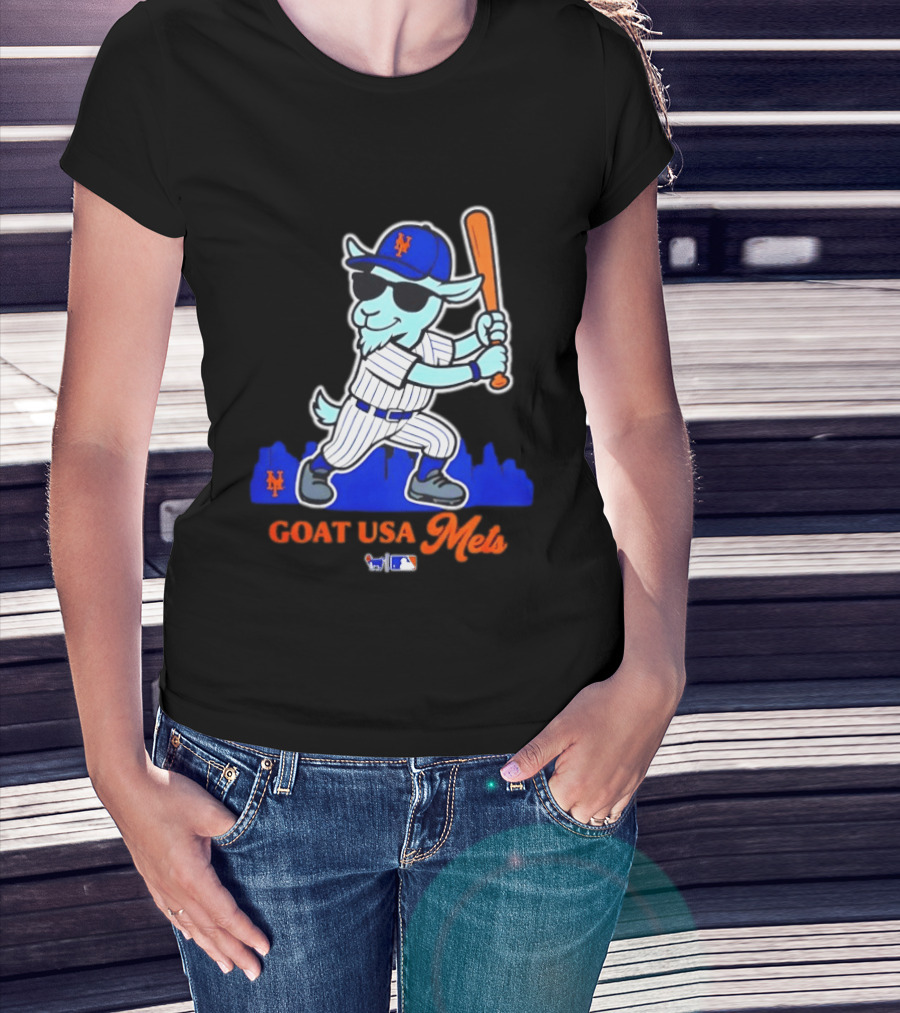 GOAT USA New York Mets Baseball Skyline MLB T-Shirt