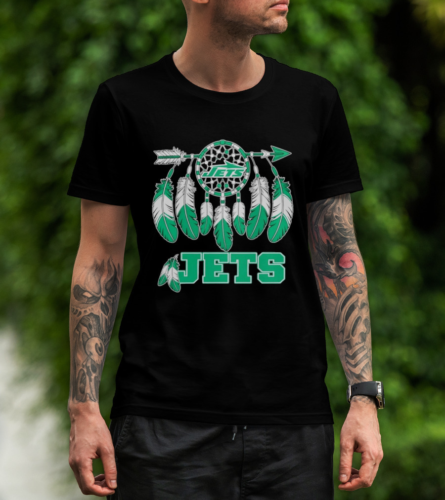 New York Jets Dreamcatcher Feather Arrow T-Shirt