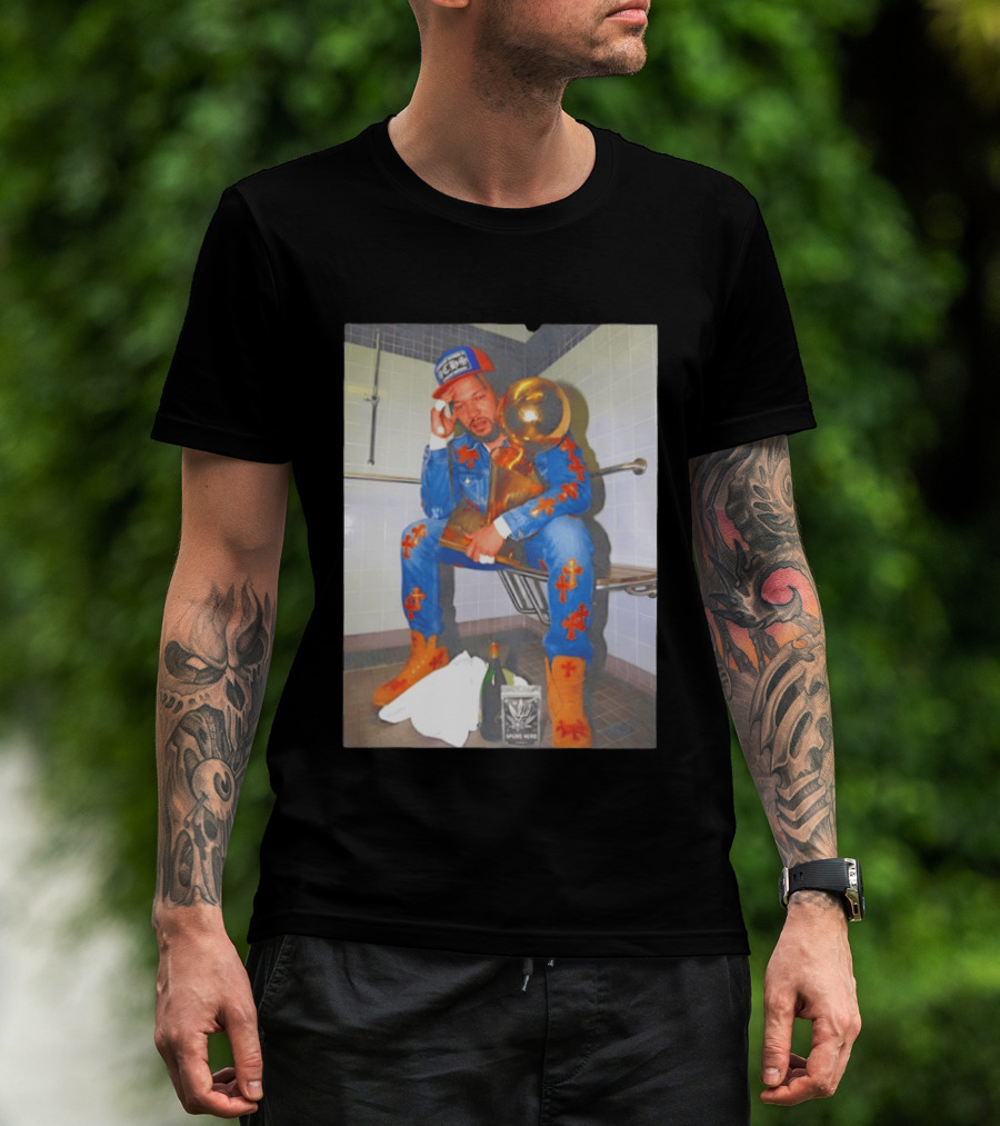 Jalen Brunson New York Knicks Trophy Celebration Drinking Wine T-Shirt