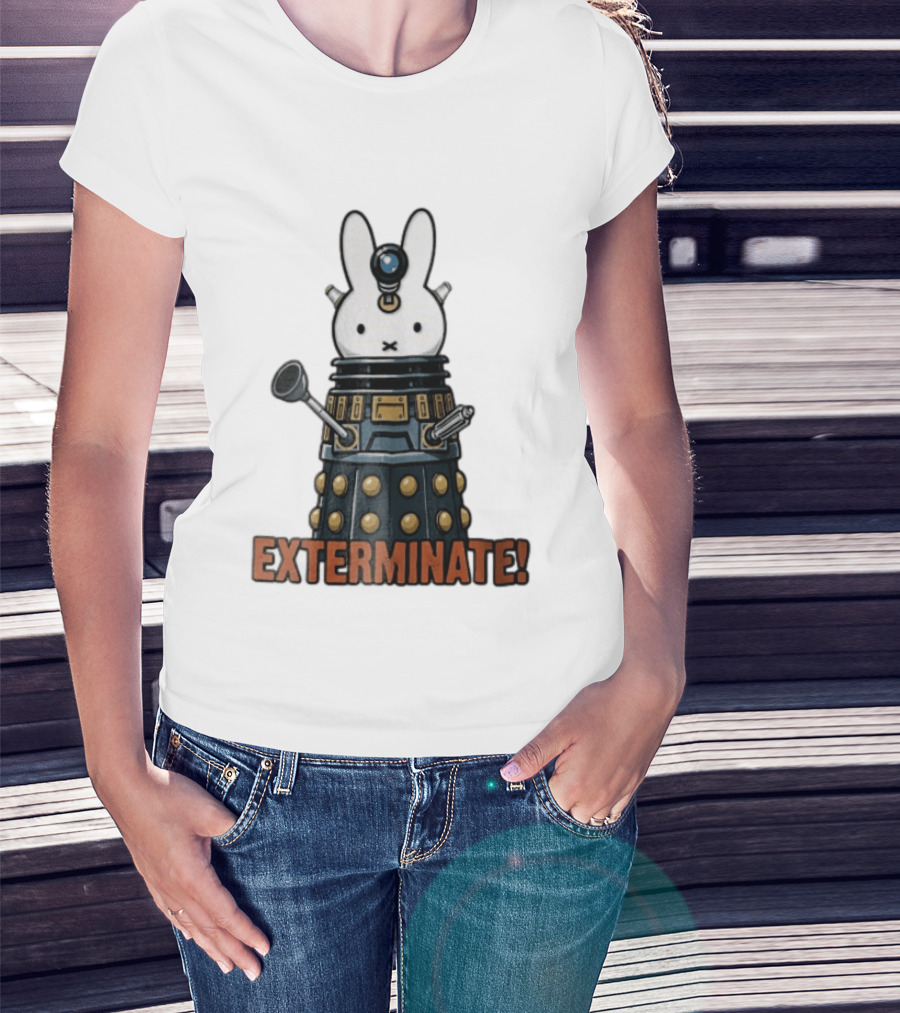 Exterminate Miffy Rabbit Dalek T-Shirt
