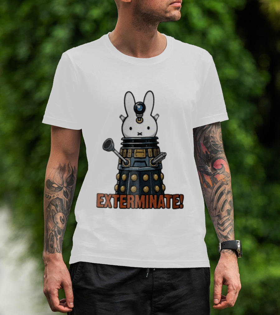 Exterminate Miffy Rabbit Dalek T-Shirt