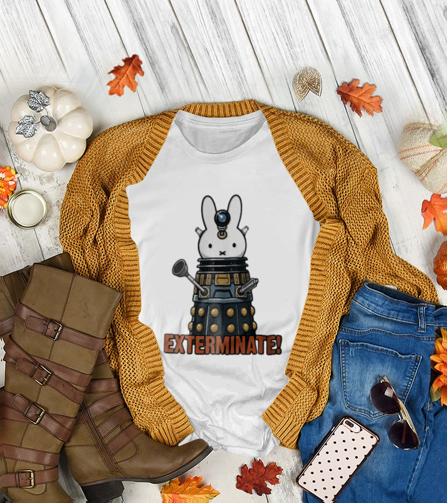 Exterminate Miffy Rabbit Dalek T-Shirt