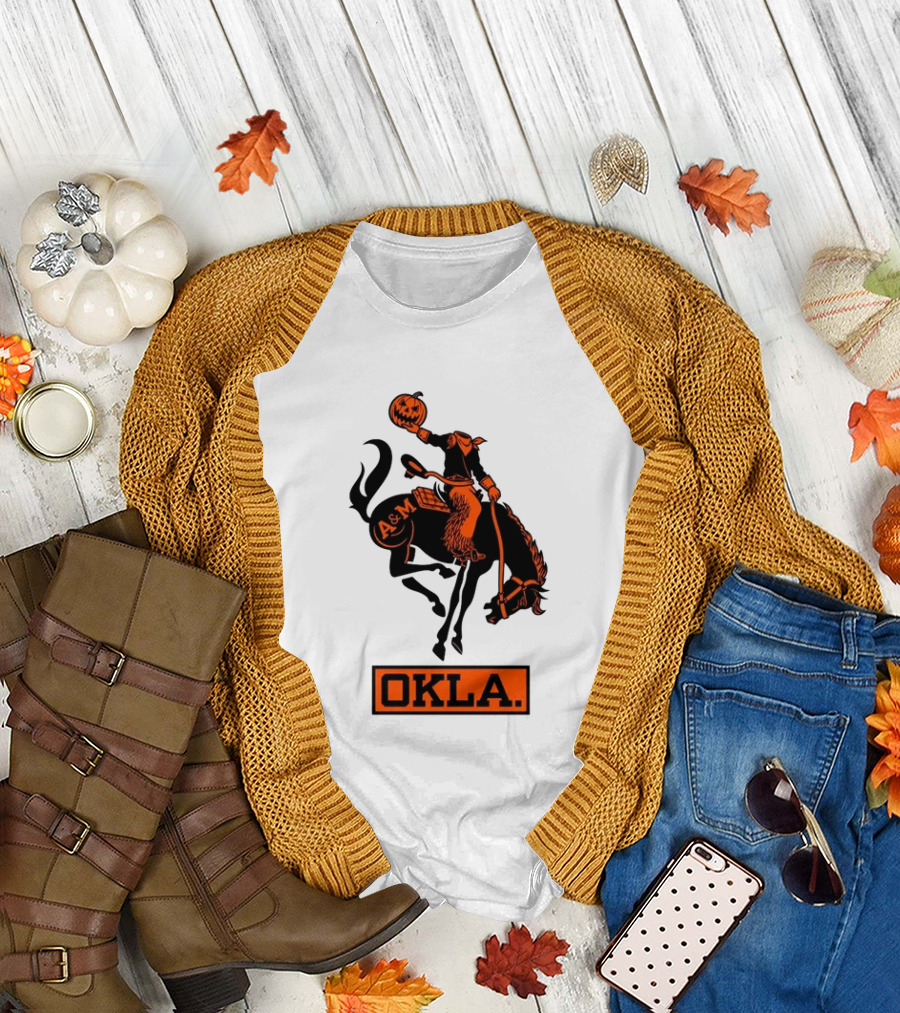 OKLA A&M Oklahoma State Halloween 2026 Headless Horseman T-Shirt