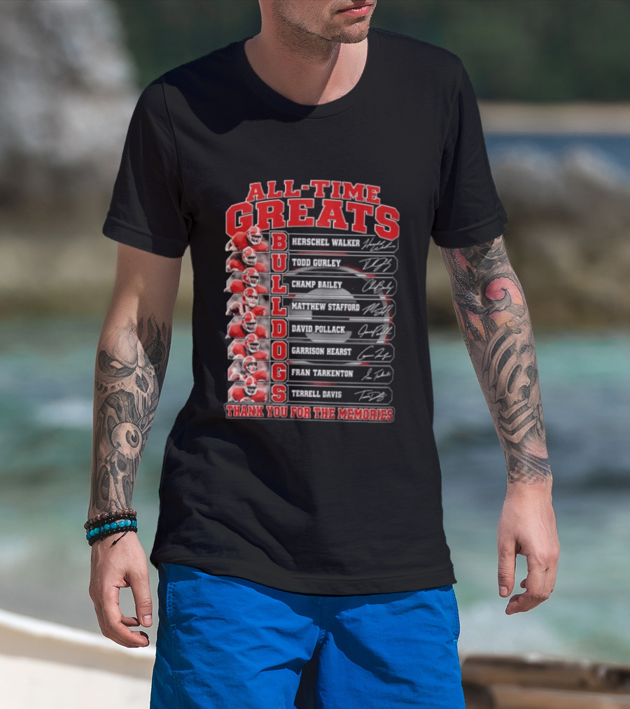 All Time Greats Bulldogs Thank You For The Memories T-Shirt