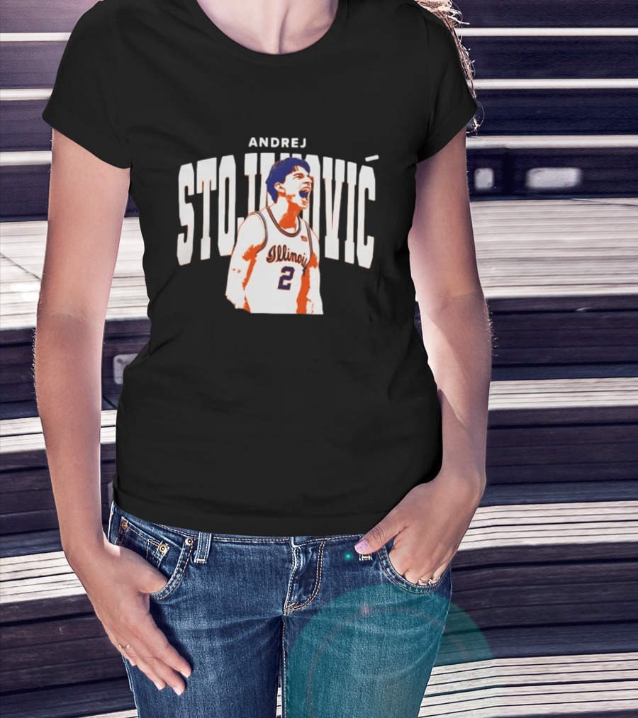 Andrej Stojakovic Illinois Fighting Illini Basketball T-Shirt