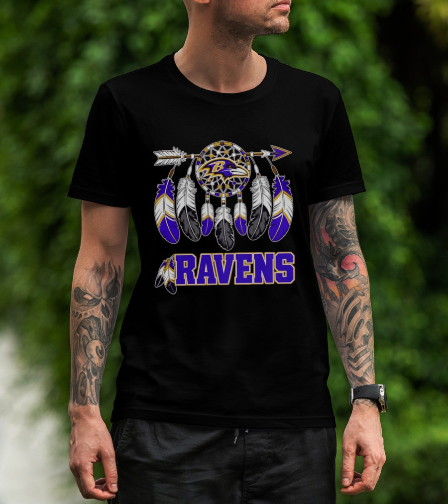 Baltimore Ravens Dreamcatcher Feather Arrow T-Shirt