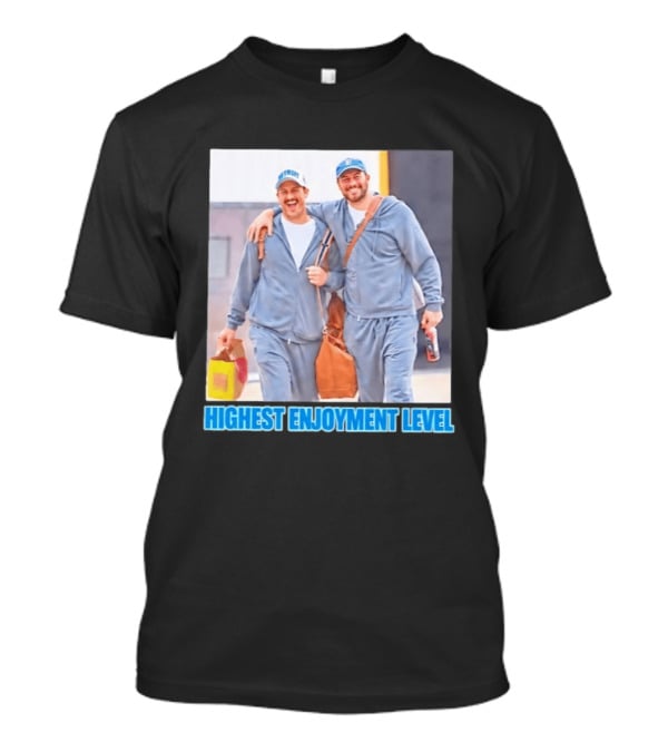 Detroit Lions Brock Wright Sam LaPorta Highest Enjoyment Level T-Shirt