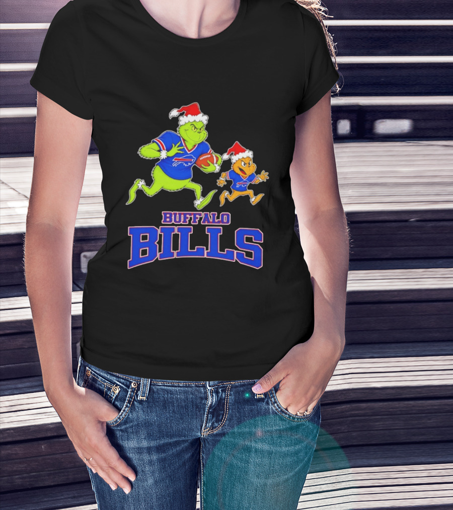 Buffalo Bills Grinch Christmas Football Holiday T-Shirt