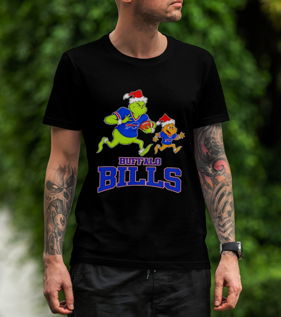 Buffalo Bills Grinch Christmas Football Holiday T-Shirt