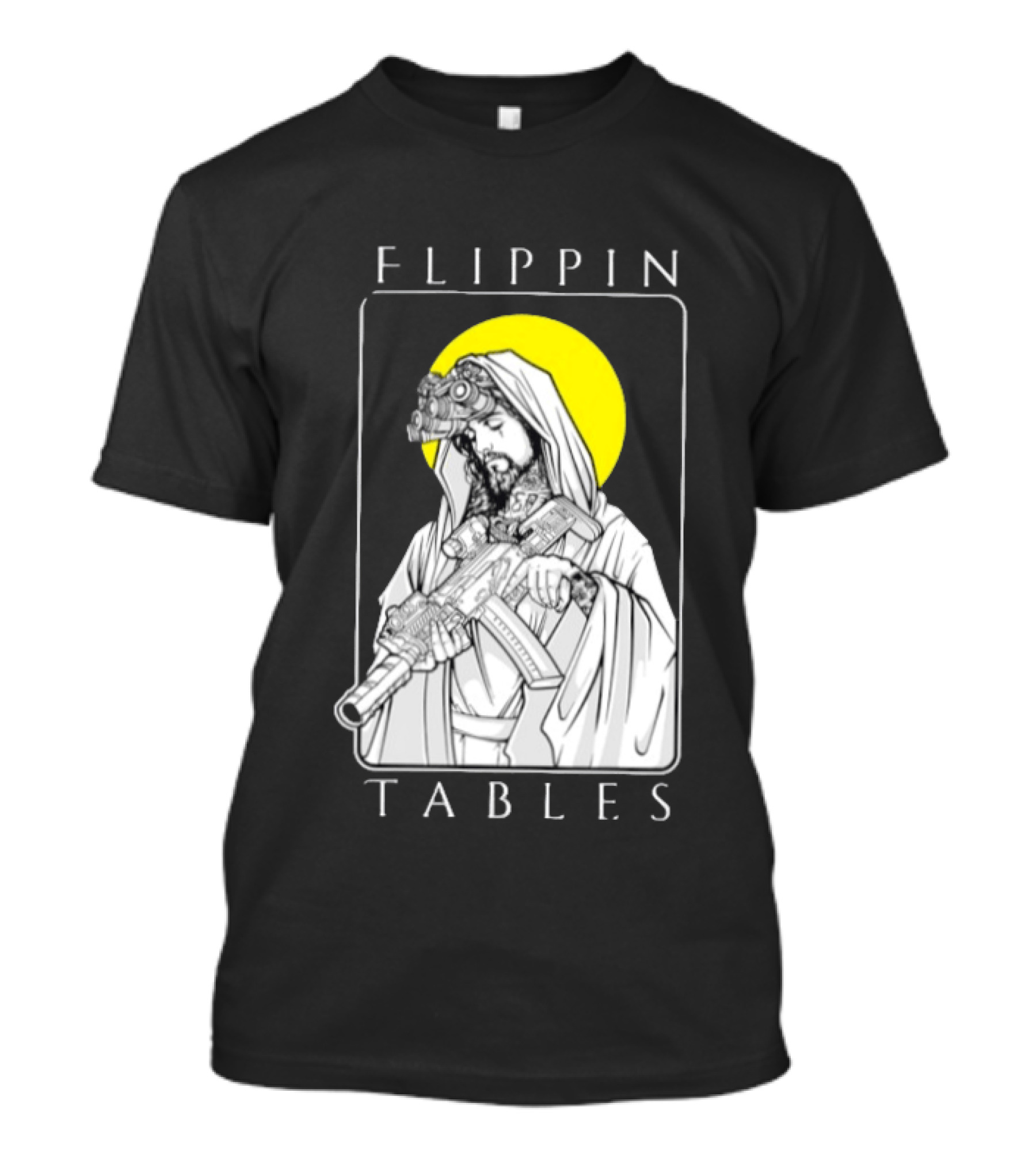 Flippin Tables Night Vision Soldier With Halo T-Shirt