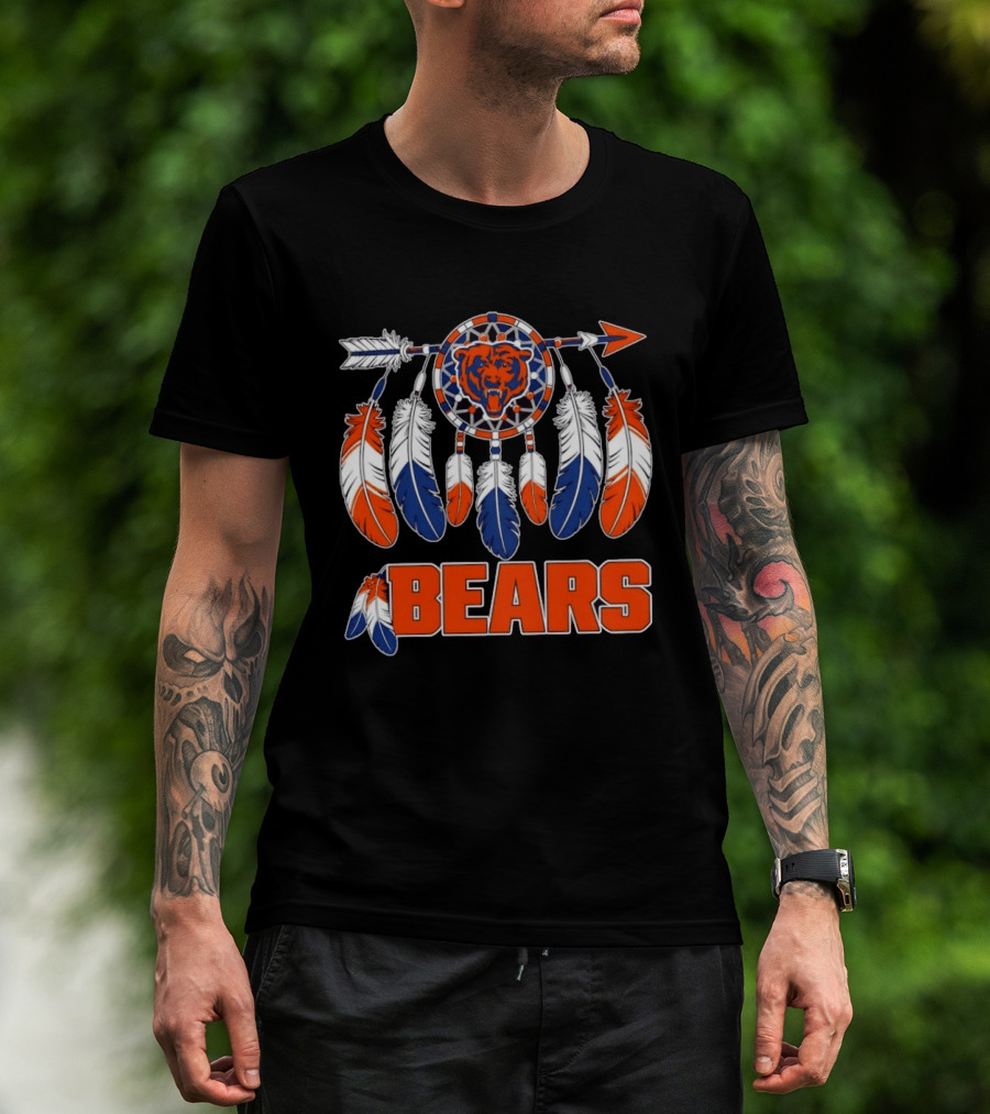 Chicago Bears Dreamcatcher Feather Arrow NFL Football T-Shirt