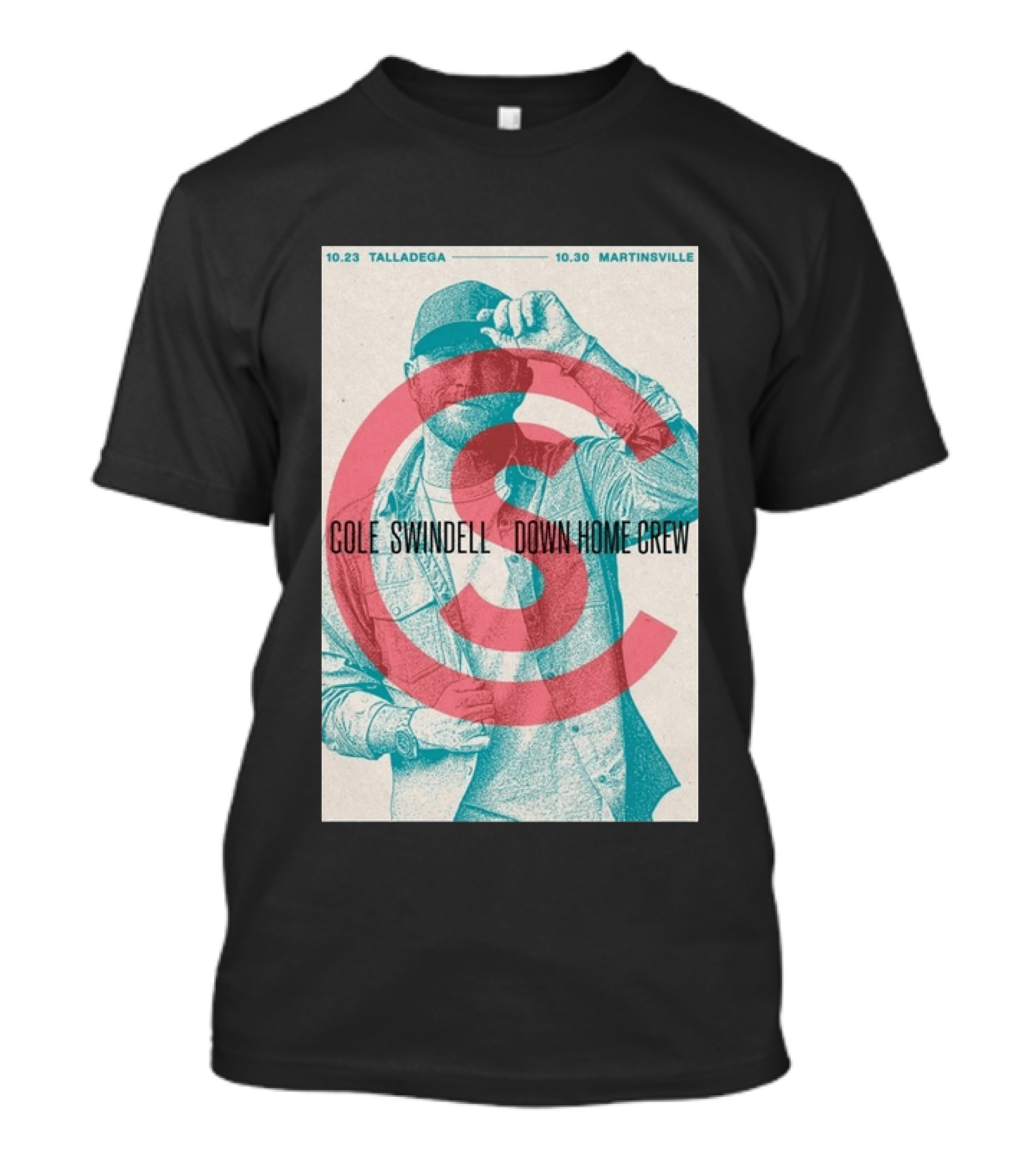 Cole Swindell Down Home Crew 2026 Talladega AL Martinsville VA Concert Tour Dates T-Shirt