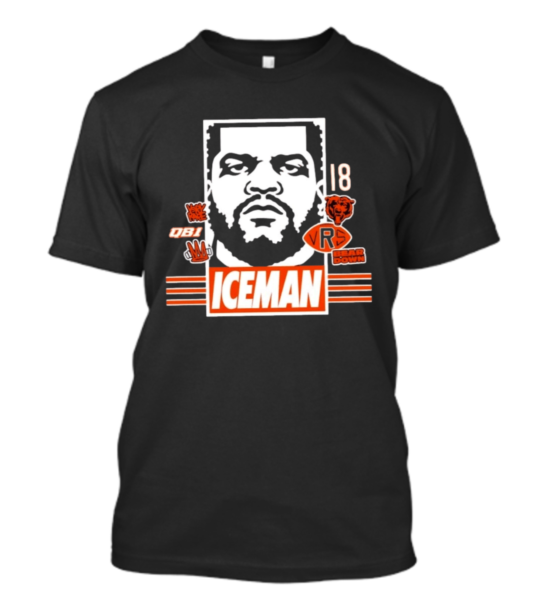 Iceman 18 QB1 Bear Down Chicago Bears T-Shirt