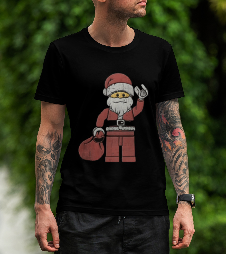 Lego Santa Claus Minifigure Christmas Holiday Outfit T-Shirt