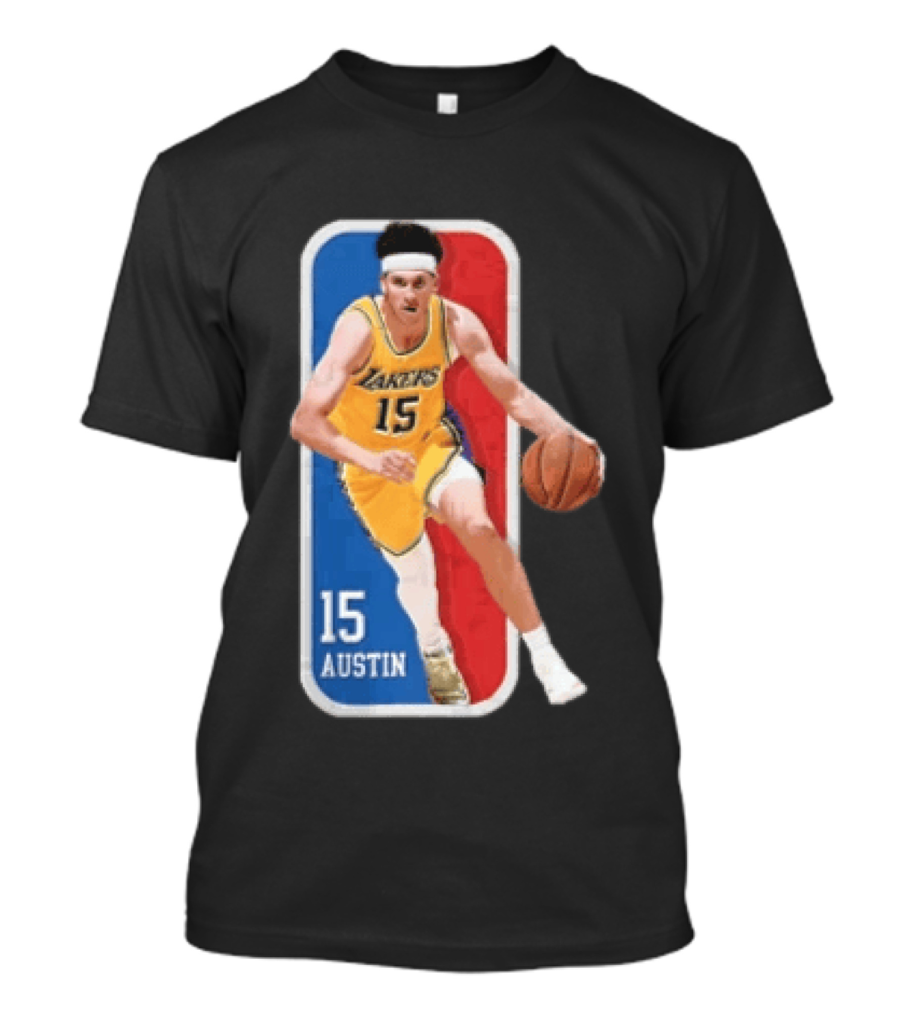 Los Angeles Lakers Austin Reaves Number 15 Basketball Action T-Shirt