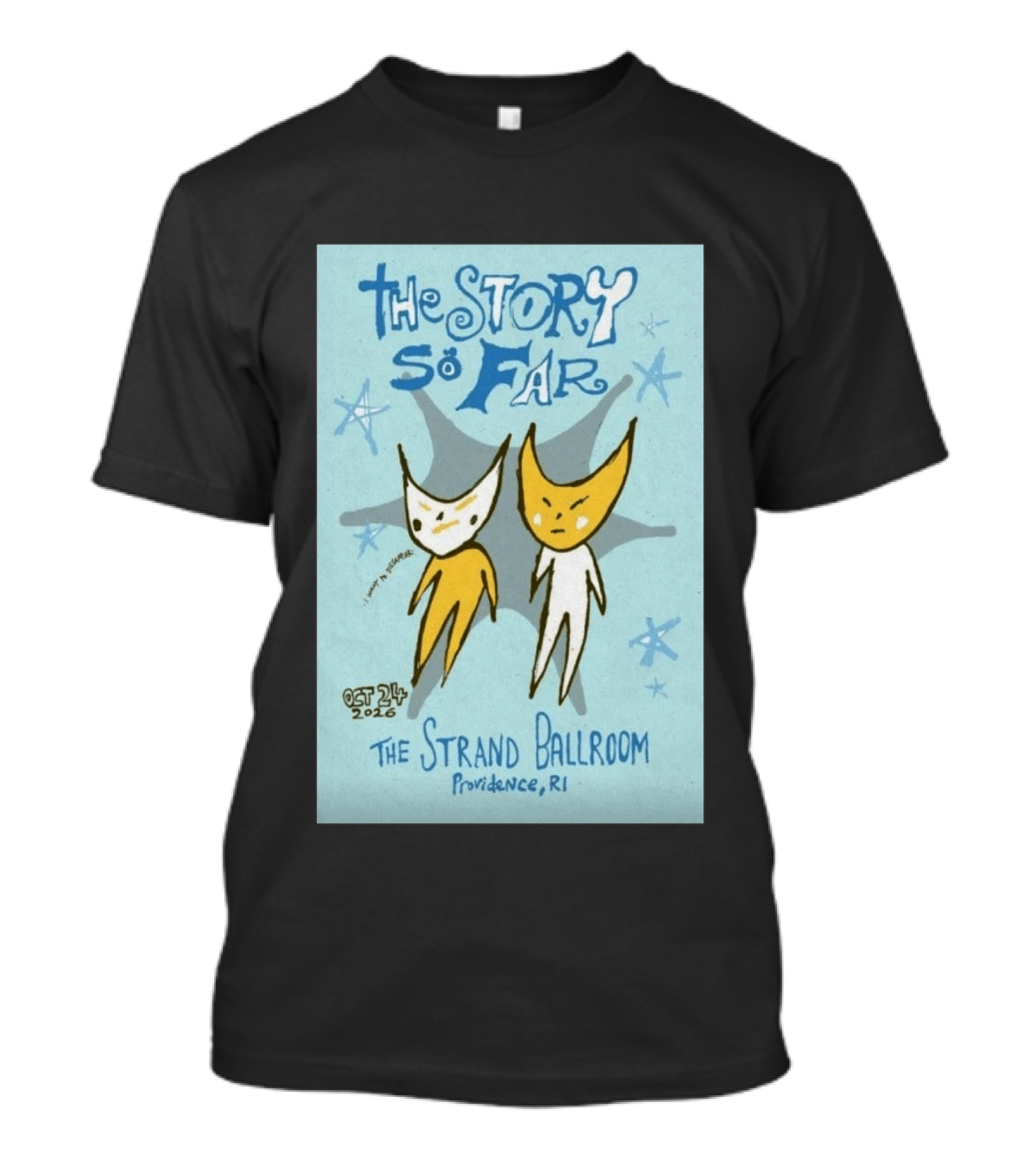 The Story So Far Oct 24 2026 The Strand Ballroom Providence RI Tour Art Cartoon Cats T-Shirt