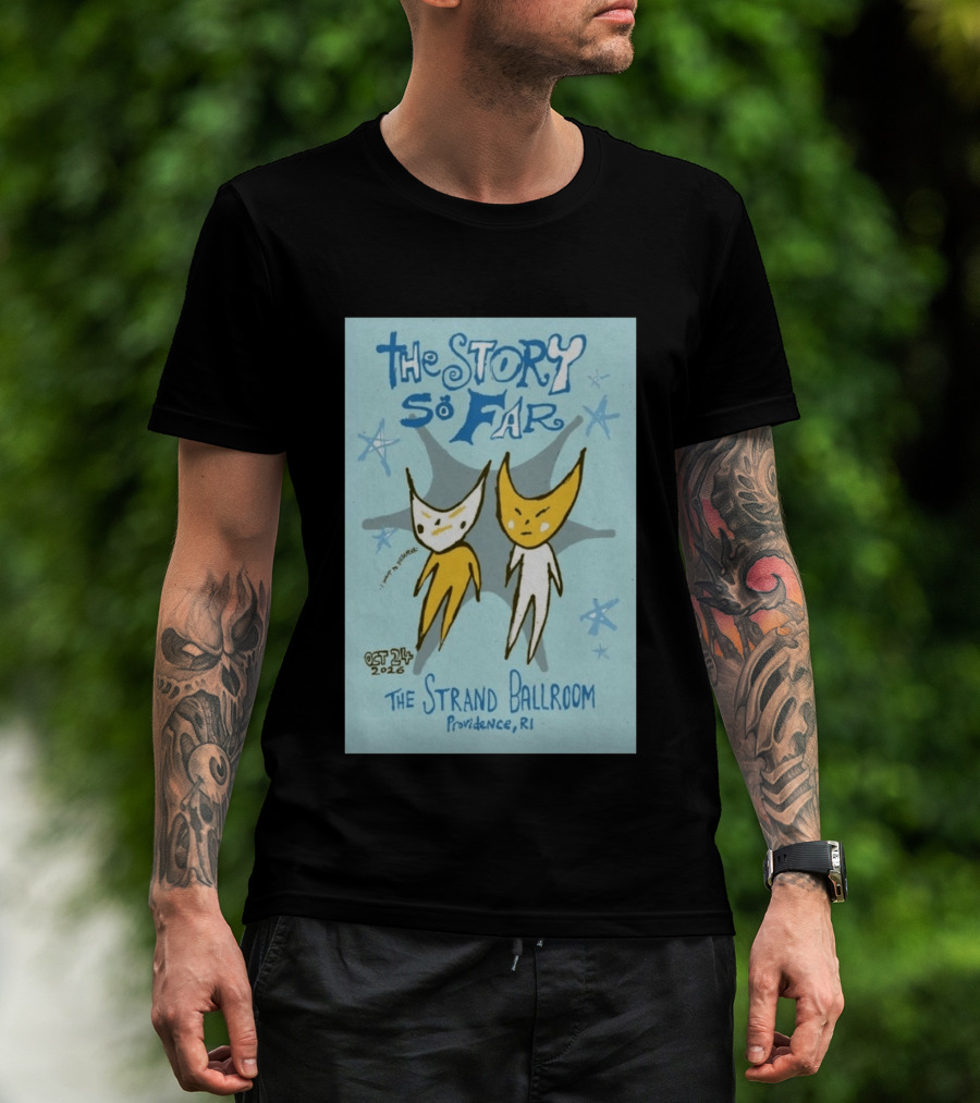 The Story So Far Oct 24 2026 The Strand Ballroom Providence RI Tour Art Cartoon Cats T-Shirt