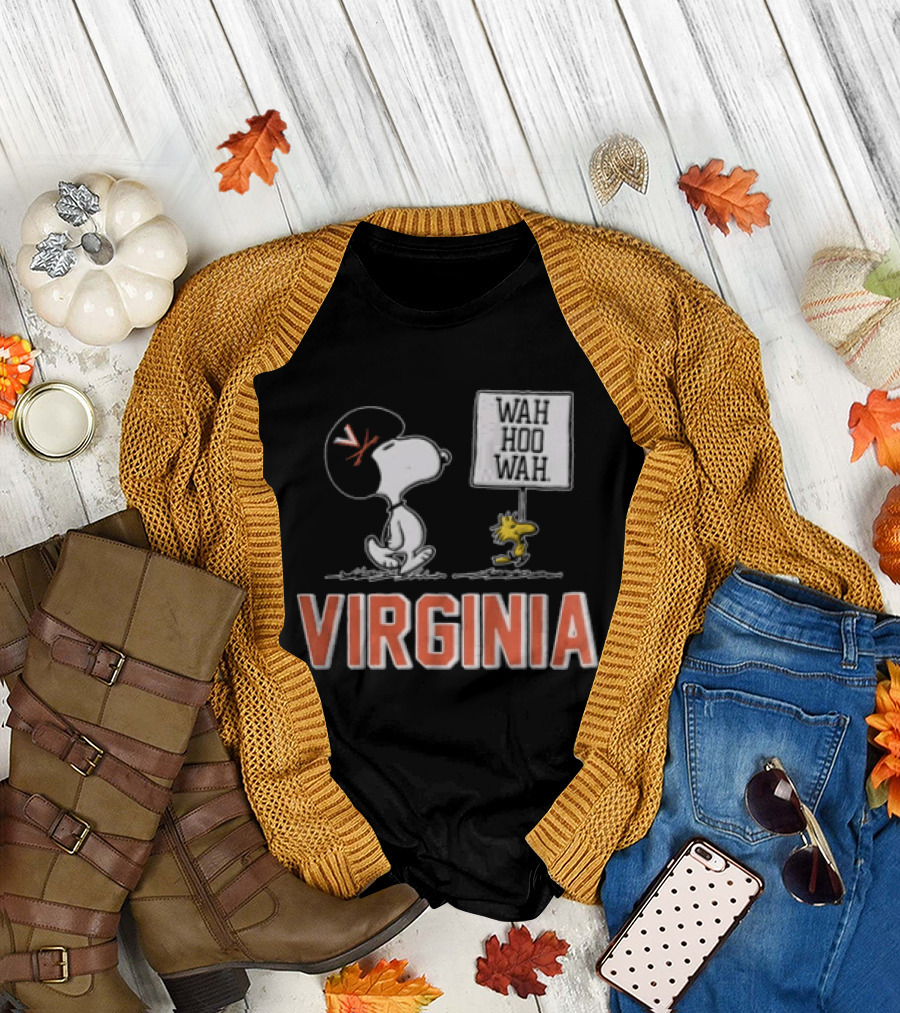 Virginia Cavaliers Wah Hoo Wah Snoopy Woodstock T-Shirt