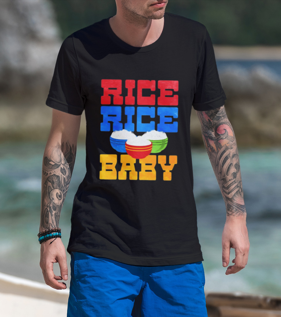 Rice Rice Baby Colorful Bowl Fun T-Shirt