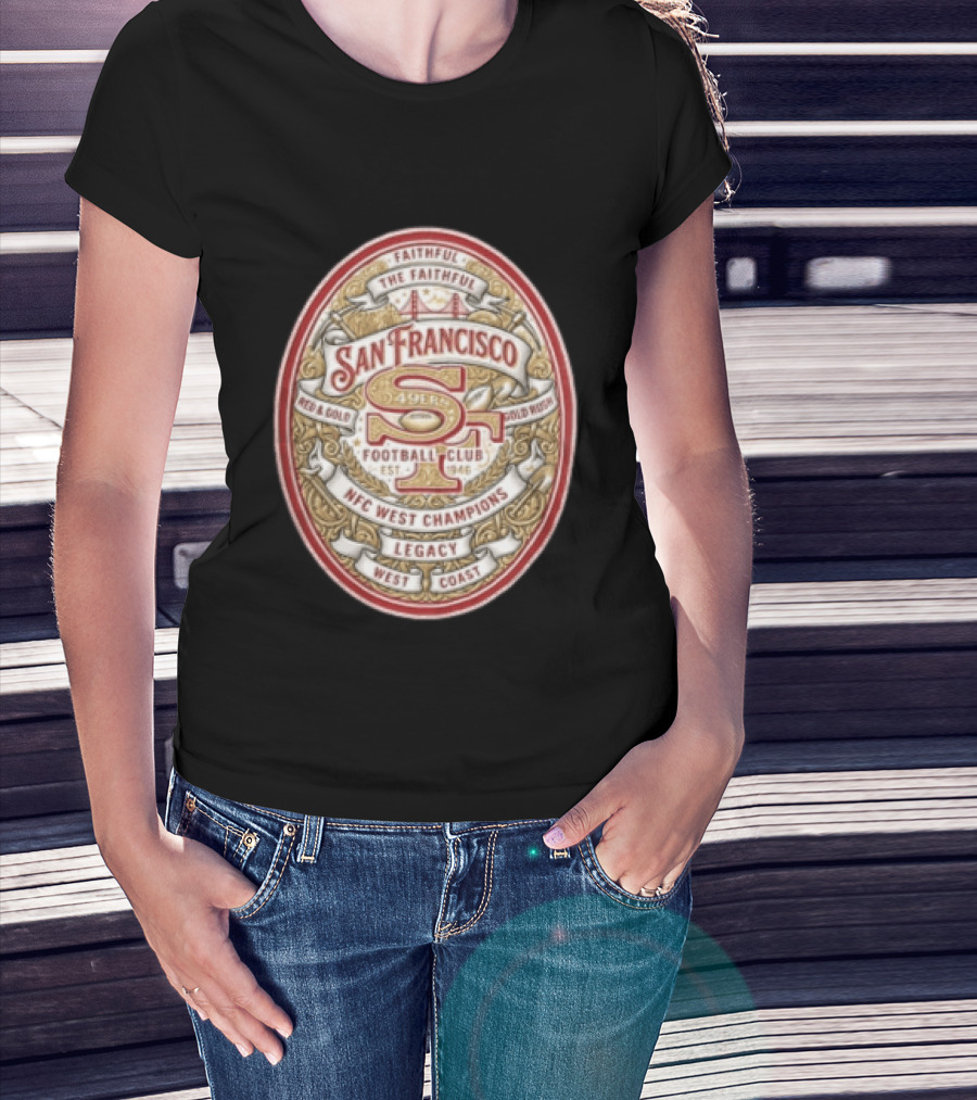San Francisco 49ers NFC West Champions Faithful Legacy Gold Rush Football Club T-Shirt