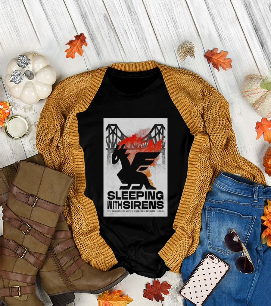 Sleeping With Sirens Rain City Drive Shyeye GLC Live 20 Monroe Grand Rapids MI Oct 24 2026 Concert T-Shirt