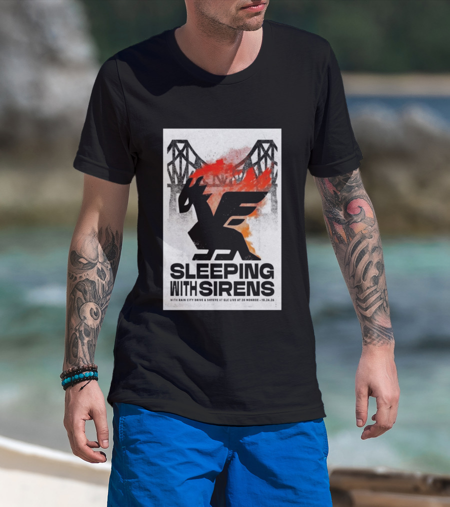 Sleeping With Sirens Rain City Drive Shyeye GLC Live 20 Monroe Grand Rapids MI Oct 24 2026 Concert T-Shirt