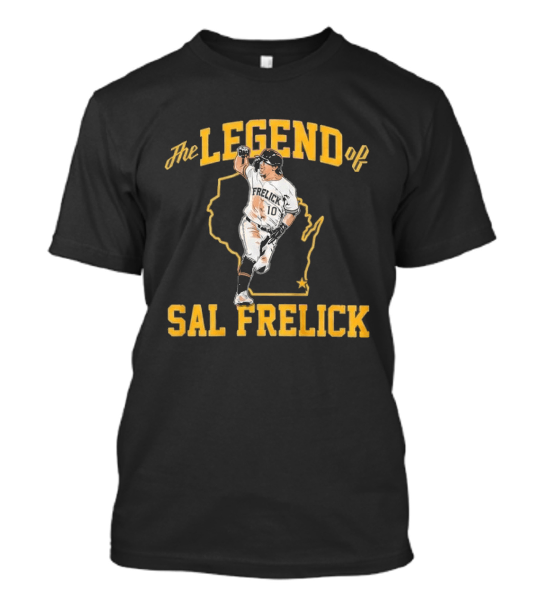 The Legend Of Sal Frelick Brewers Wisconsin Baseball Player Running T-Shirt