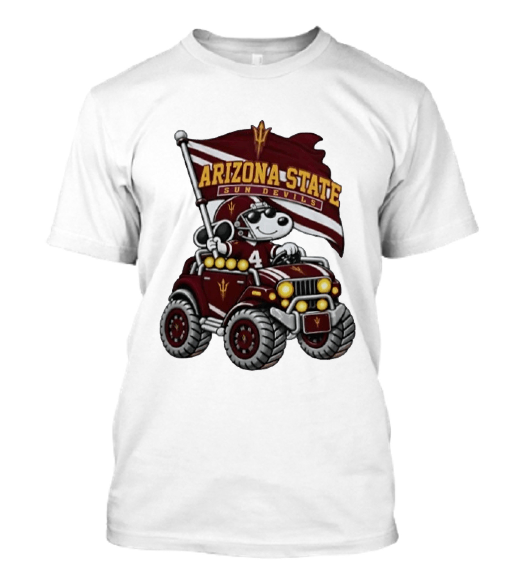 Arizona State Sun Devils NCAA Football Snoopy Offroad Vehicle T-Shirt