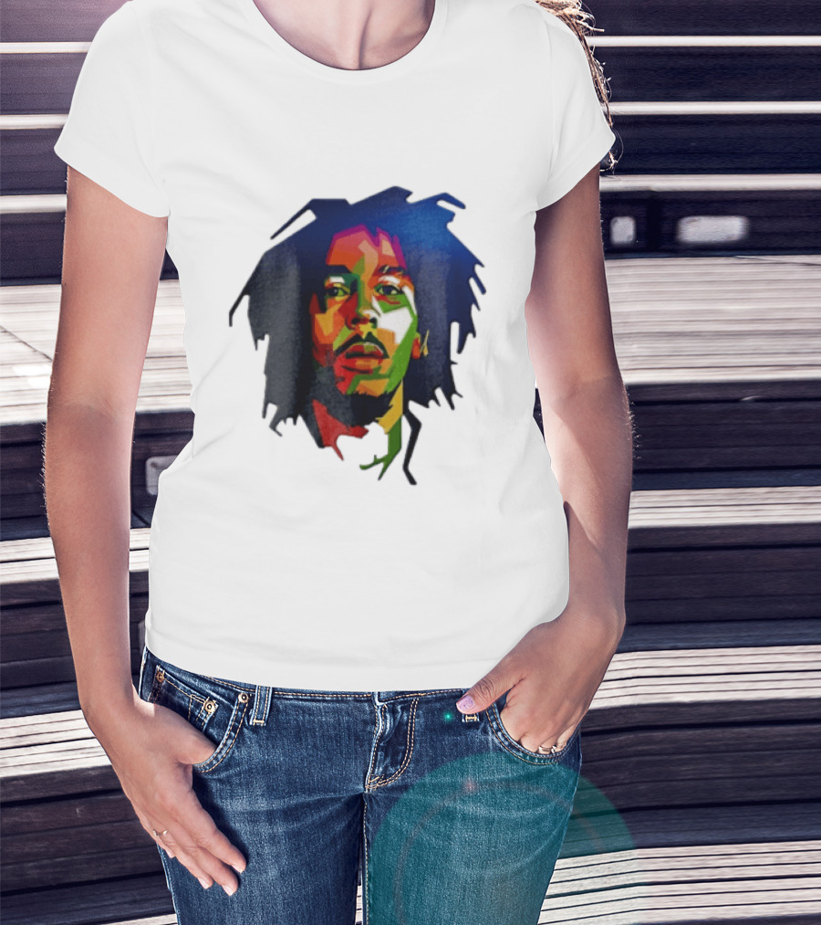 Bob Marley Vibrant Colorful Pop T-Shirt
