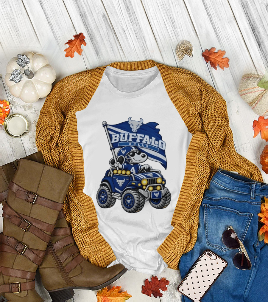 Buffalo Bulls NCAA Football Snoopy Offroad Vehicle Adventure T-Shirt
