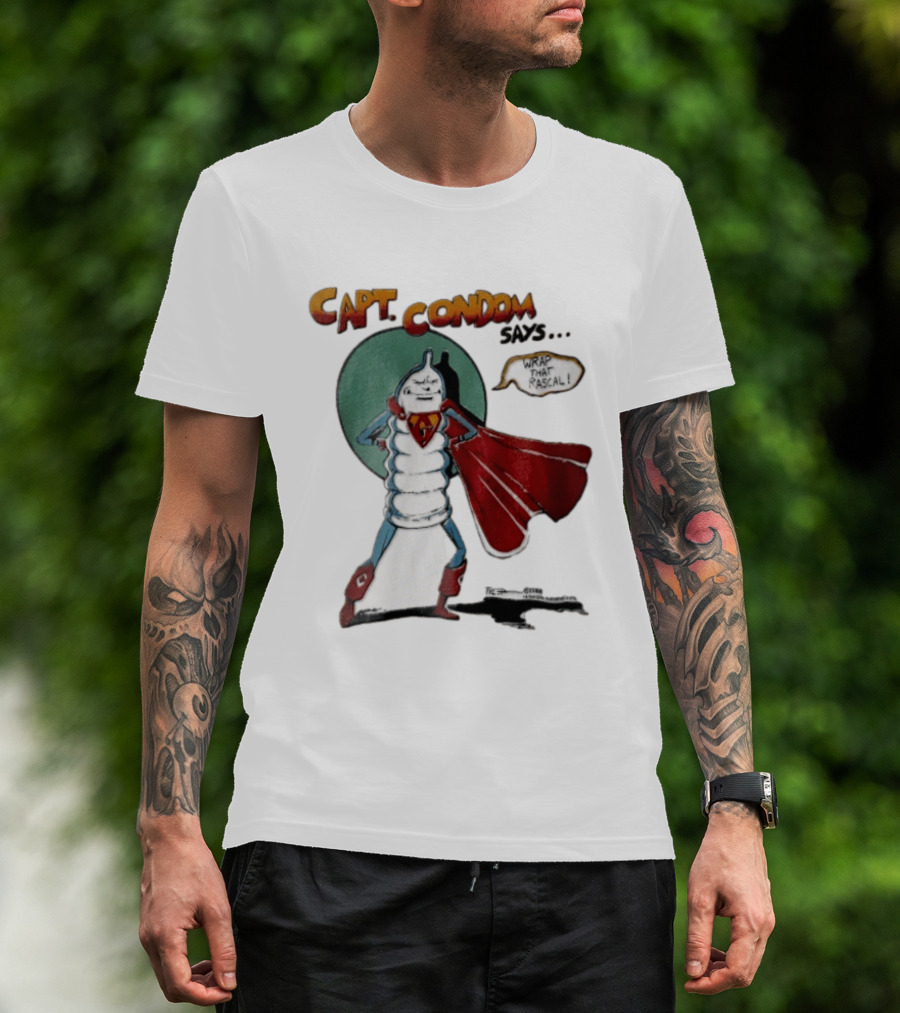 Kansas City Chiefs Capt. Condom Wrap That Rascal 1988 T-Shirt